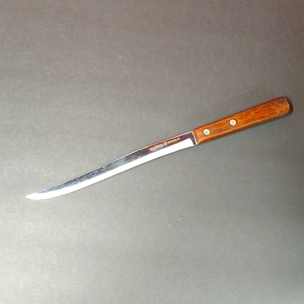 Vintage Flint Arrowhead Vanadium USA Knife 8.5" Blade Stainless Good Condition